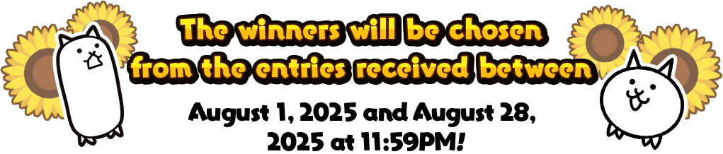 The winners will be chosen from the entries received between